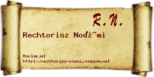 Rechtorisz Noémi névjegykártya